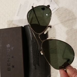 Benrus Randolph Concorde Sunglasses 57mm Antique Silver, Black Skull, 140mm, AGX